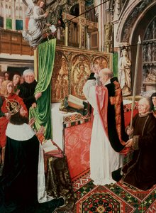 セントジャイルズの塊、1500年頃（オークの油と卵のテンペラ） 作： Master of St. Giles